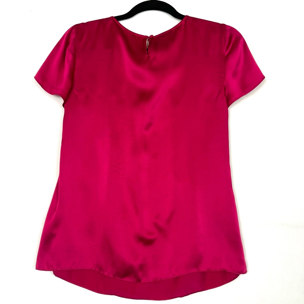 Talbots Flutter Sleeve 100% Silk Top Size 2 - Picture 7 of 11